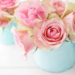 Pink Roses In A Vase