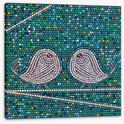 Little Birds Blue -Art Mural Shop 85027176 stretchedcanvas