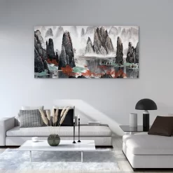 Peaks In The Valley -Art Mural Shop chinese artwork history 137222115 2