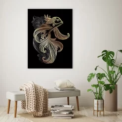 Golden Koi Carp -Art Mural Shop chinese artwork meaning 163374605