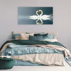 Love Swans Panorama -Art Mural Shop wall art prints 12112158 lifestyle min 1
