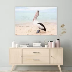 Monkey Mia Pelican -Art Mural Shop wall art prints 128266731 lifestyle min 2