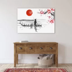 Blood Moon And Fishing Boat -Art Mural Shop wall art prints 156203995 lifestyle min 3