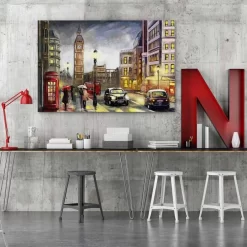 Dusk Falls In London -Art Mural Shop wall art prints 167015010 lifestyle min