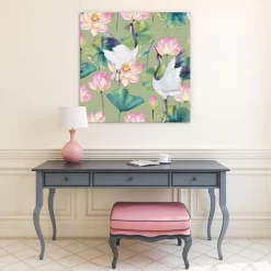 Cranes And Lotus -Art Mural Shop wall art prints 176260305 lifestyle min 2