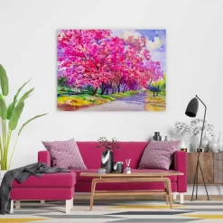 Cherry Blossom Path -Art Mural Shop wall art prints 197578145 lifestyle min