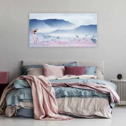Pink Dawn In The Valley 8 Pink Dawn In The Valley -Art Mural Shop wall art prints 225846838 lifestyle min 2