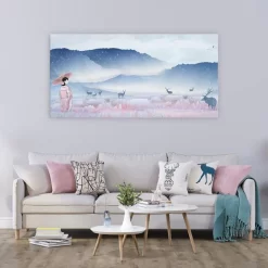 Pink Dawn In The Valley 7 Pink Dawn In The Valley -Art Mural Shop wall art prints 225846838 lifestyle min