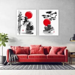 Rising Sun Sails -Art Mural Shop wall art prints 323378514 and 319596833 lifestyle min 3