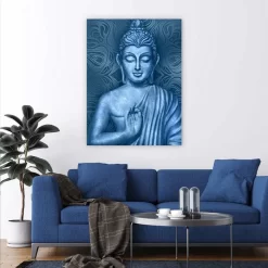 Buddha In Blue -Art Mural Shop wall art prints 343874174 lifestyle min 2