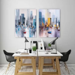 Manhattan Bay Boats 2 -Art Mural Shop wall art prints 355876968 358113986 lifestyle min 1