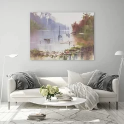 Moored In The Mist -Art Mural Shop wall art prints 385519753 lifestyle min 2