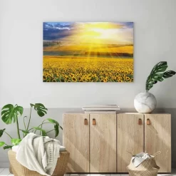 Sunflower Field Sunset -Art Mural Shop wall art prints 39907923 lifestyle min 2