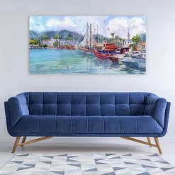 Yachts In The Harbour -Art Mural Shop wall art prints 408067661 lifestyle min 3