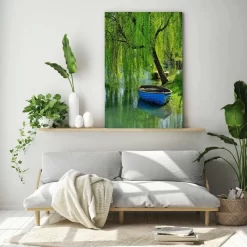 Boat Under The Willow -Art Mural Shop wall art prints 52469829 lifestyle min 2