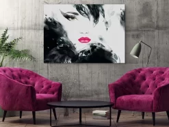 Armed With Pink Lipstick -Art Mural Shop wall art prints 71596493 lifestyle min
