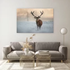 Red Deer In Winter 7 Red Deer In Winter -Art Mural Shop wall art prints 97451015 lifestyle min 2
