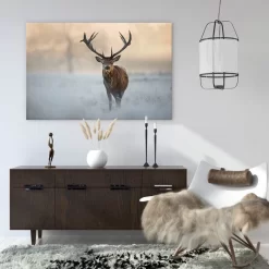 Red Deer In Winter 6 Red Deer In Winter -Art Mural Shop wall art prints 97451015 lifestyle min